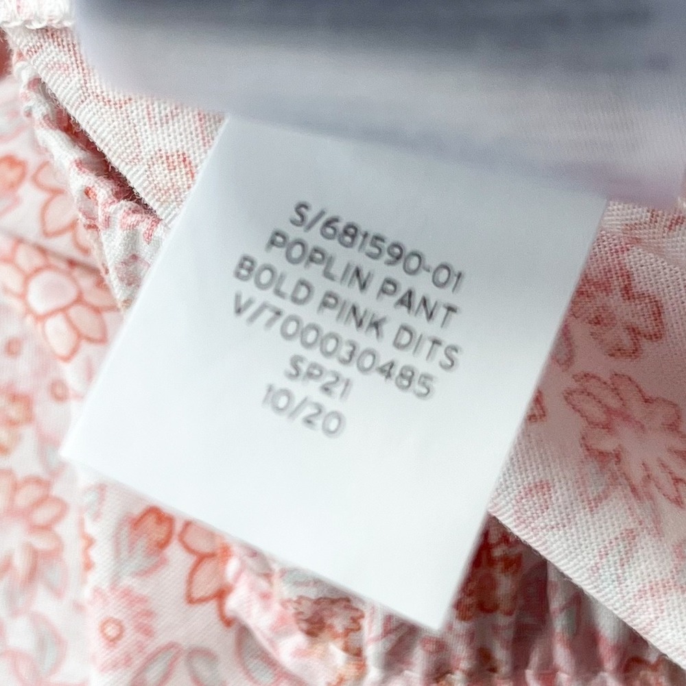 Love by Gap Cotton Poplin Floral Pajama Pants Womens Small Pink - Picture 13 of 13